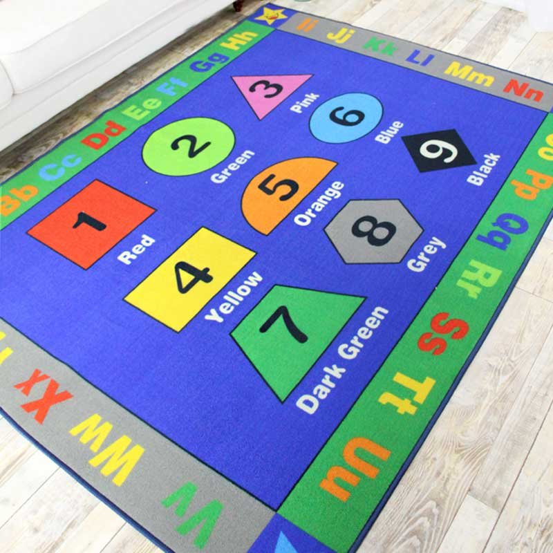 Alphabet numbers educational rug