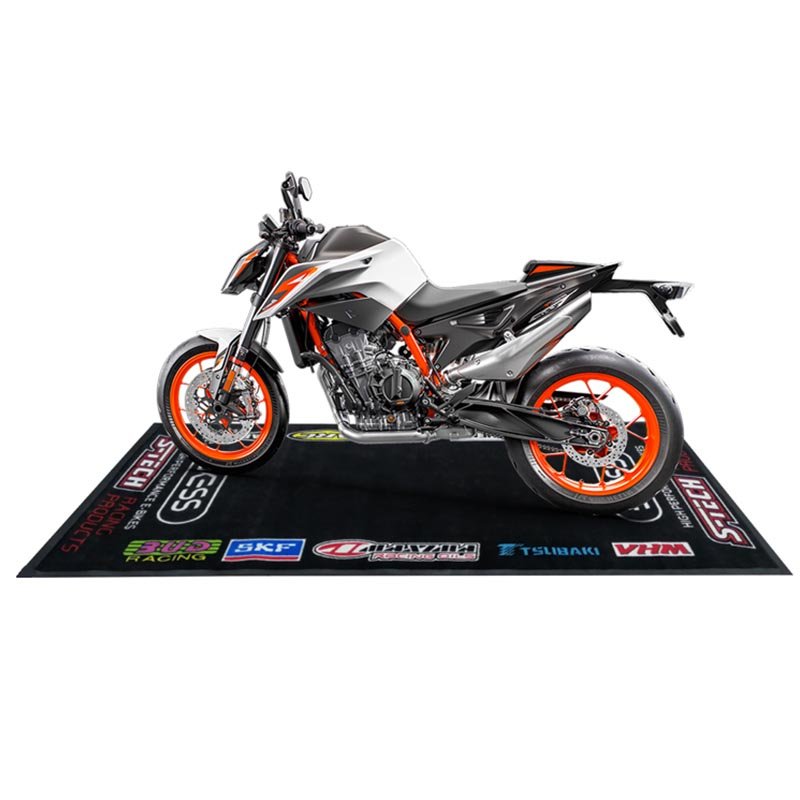 Custom motorcycle pit mat