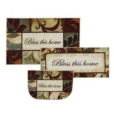 Custom 3 piece kitchen rug sets