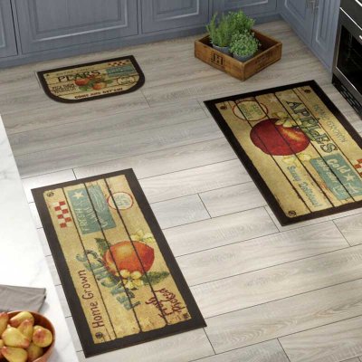 Custom 3 piece kitchen rug sets