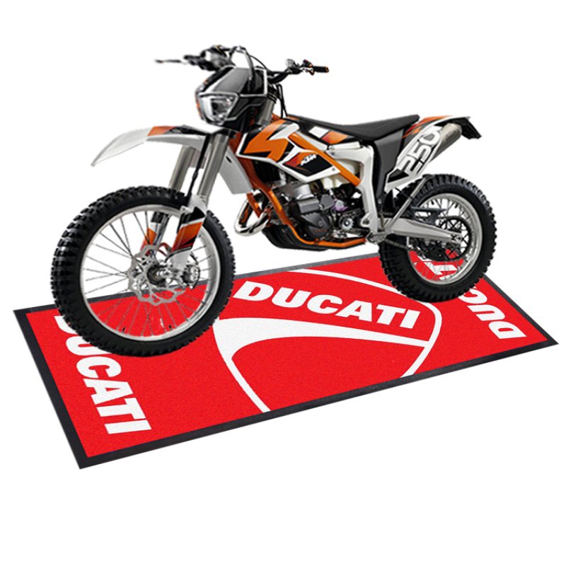 Customized Rubber Backing Motorcycle Pit Mat for Drag Racing